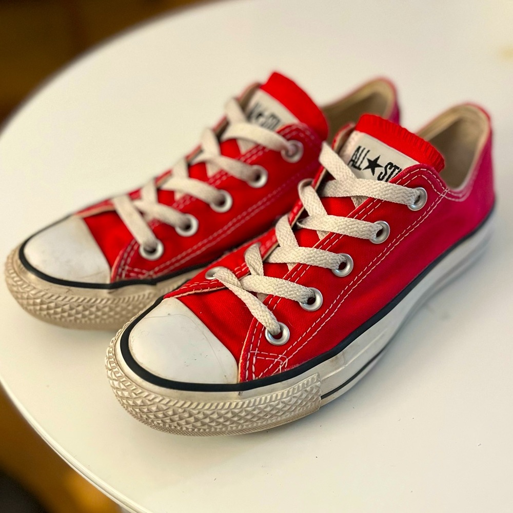 Red Converse Chuck Taylor All Star Classic Low Top Shoes